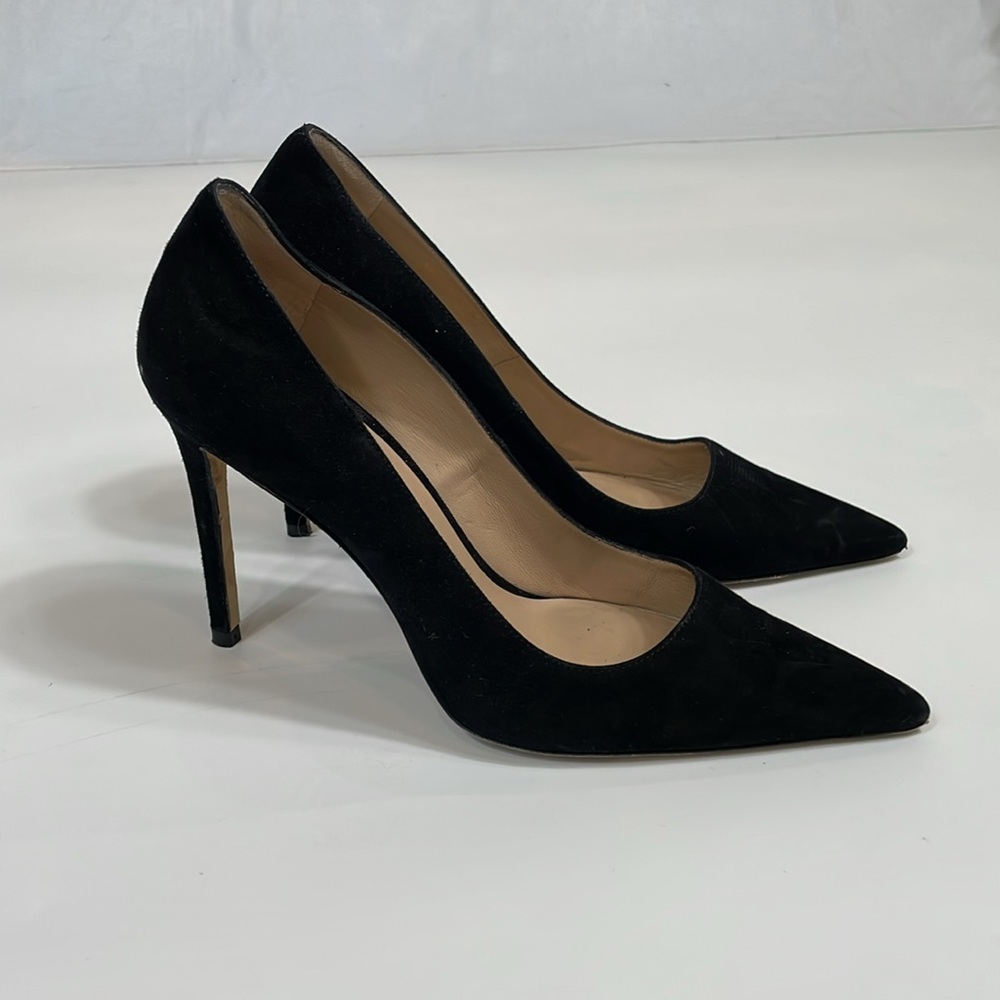 Stuart Weitzman Black Suede Stiletto Pumps Size 8.5 - Picture 4 of 12